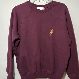 Spiritual Gangster Peace Love Light Maroon Sweatshirt Size Small nwot